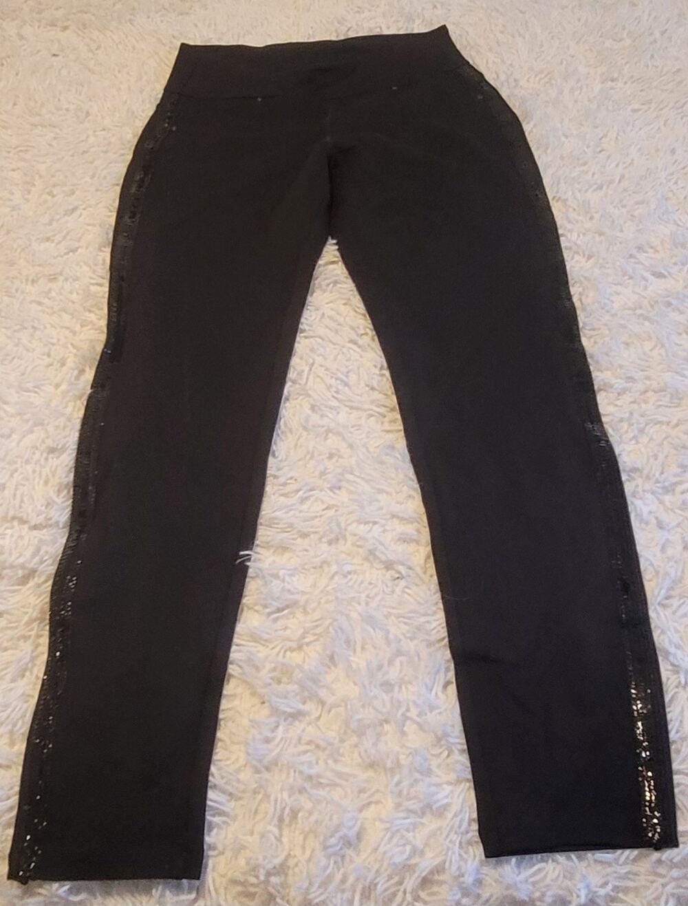 Women's black stretch pants sequined with pockets size 8 by Jag Jeans